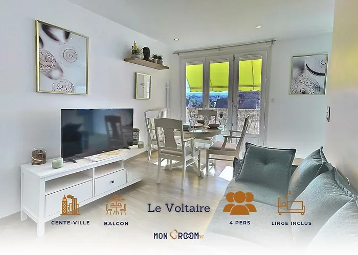 Lägenhet Le Voltaire - Balcon - 2 Chb - 3 Lits - 2 Min Gare Et Cente-ville - Mon Groom Troyes